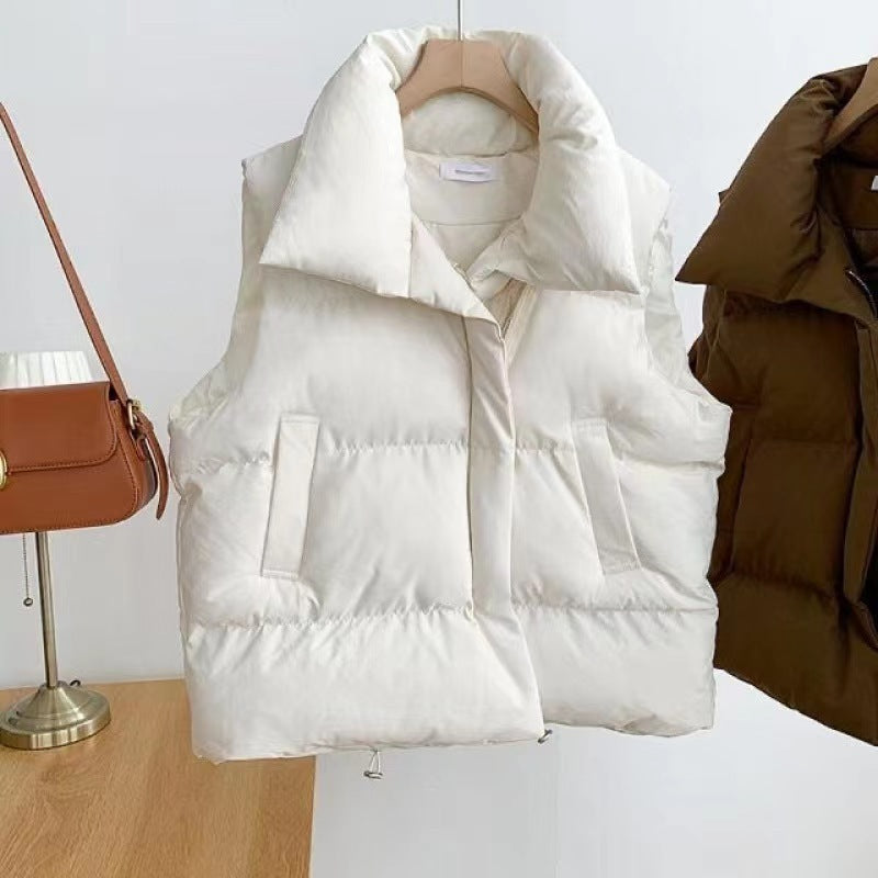 Chaleco Puffer Cropped Acolchado - Estilo Korean | ROUSSE BLACK