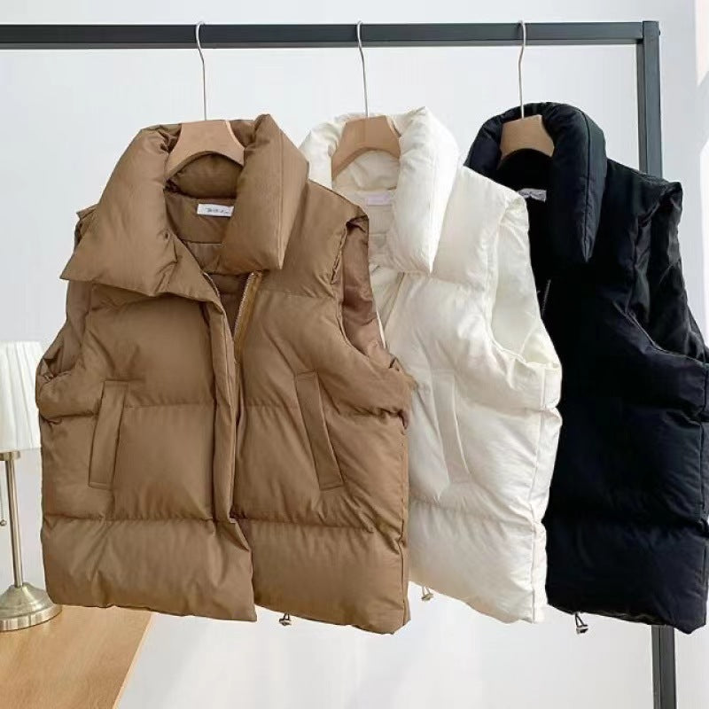Chaleco Puffer Cropped Acolchado - Estilo Korean | ROUSSE BLACK