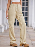 CARGO WIDE-LEG ROUSSE BLACK - Mujer