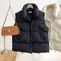 Chaleco Puffer Cropped Acolchado - Estilo Korean | ROUSSE BLACK