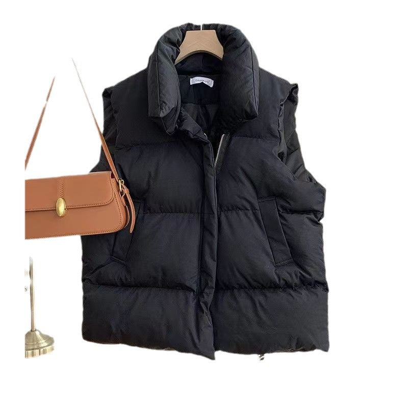 Chaleco Puffer Cropped Acolchado - Estilo Korean | ROUSSE BLACK